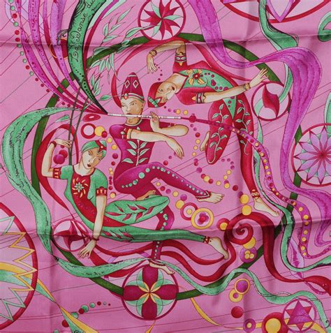 HERMES Silk La Danse du Cosmos Scarf 90 